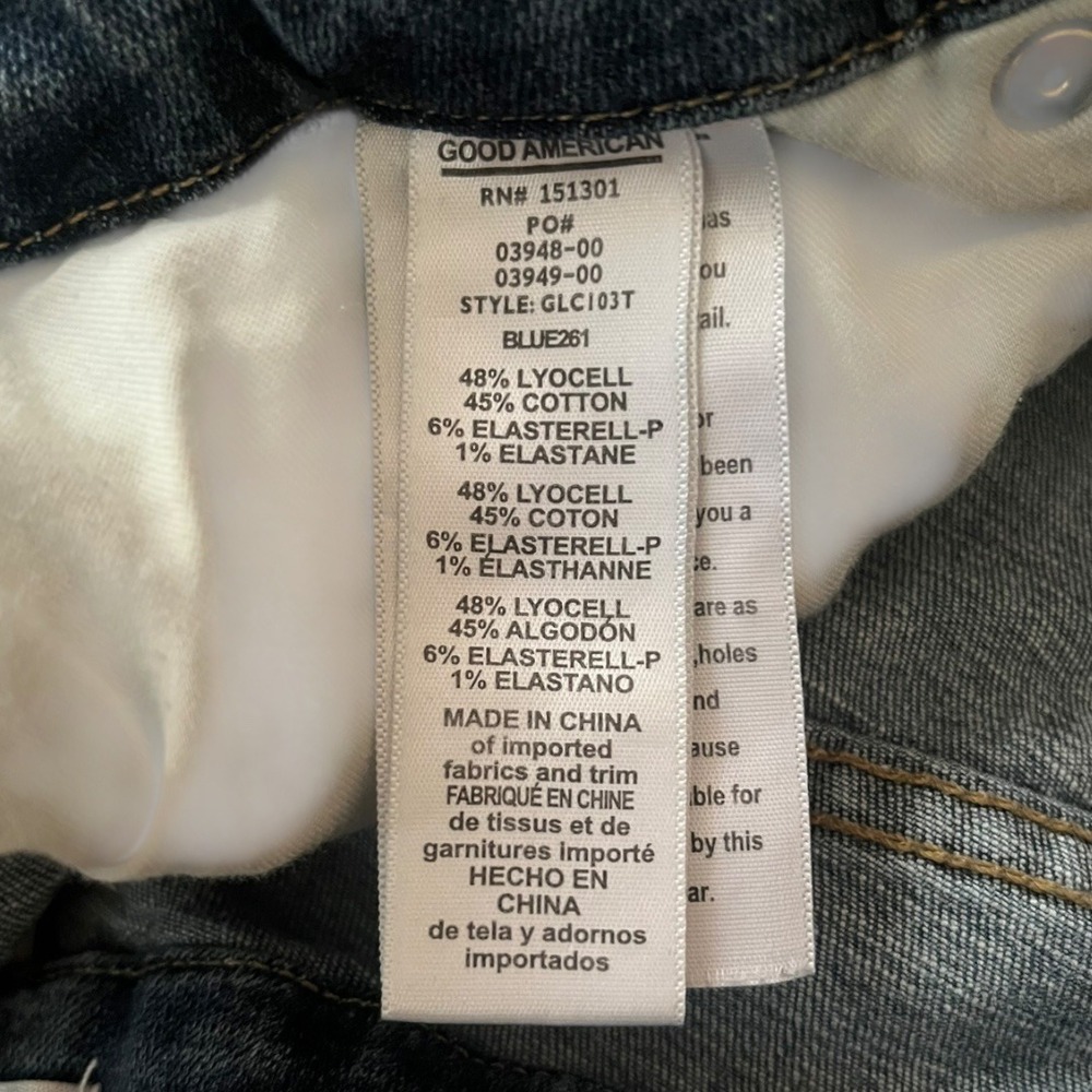 GOOD AMERICAN‎ Good Legs Crop Distressed Medium Wash Jeans Size 29 | EUC - Picture 6 of 6
